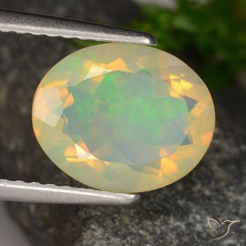 Opala Multicolorido Natural 1.42ct, oval, Transparente