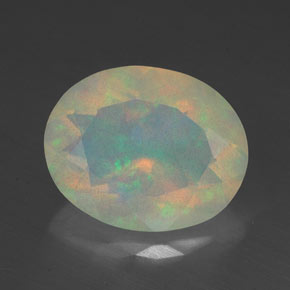 Opala multicolorido natural 1,96ct, transparente, transparente/translúcido