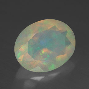 Opala multicolorido natural 1,96ct, transparente, transparente/translúcido