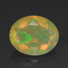 Opala multicolorido natural 1,52ct, transparente, transparente/translúcido
