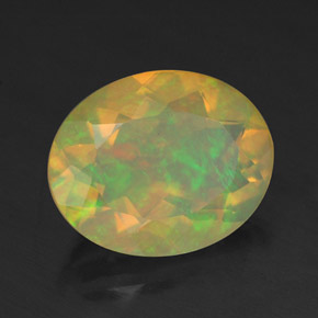 Opala multicolorido natural 1,52ct, transparente, transparente/translúcido