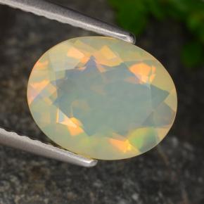 Opala multicolorido natural 1,29ct, corte oval, transparente