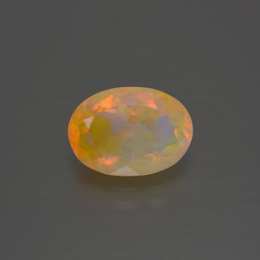 Opala multicolorido natural 1,62ct, corte oval, transparente