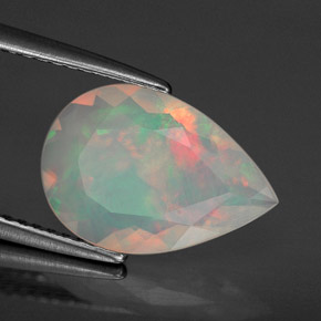 Opala multicolorido natural 1,59ct, transparente, transparente/translúcido