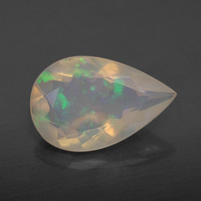 Opala multicolorido natural 1,60ct, transparente, transparente/translúcido
