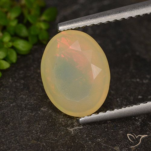 1.34ct Natural Multicolorido Opala, oval, Translúcido