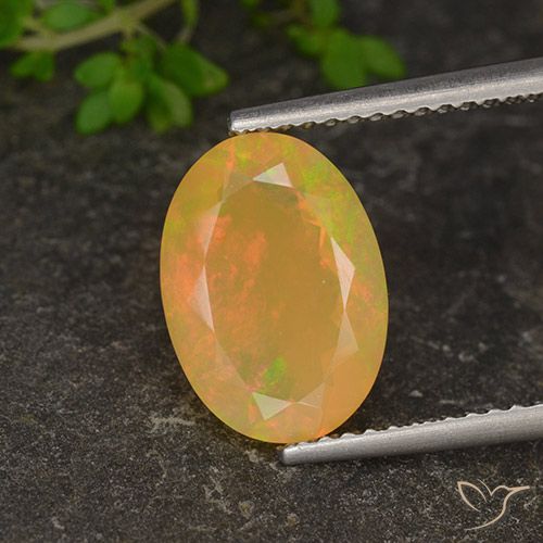 1.87ct Natural Multicolorido Opala, oval, Translúcido