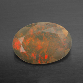 Opala multicolorido natural 1,20ct, transparente, transparente/translúcido