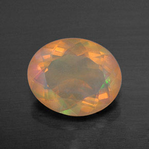 Opala multicolorido natural 1,64ct, corte oval, transparente