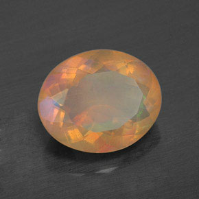 Opala multicolorido natural 1,64ct, corte oval, transparente