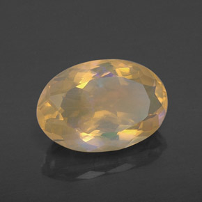 Opala multicolorido natural 1,62ct, corte oval, transparente