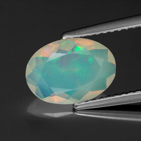 Opala multicolorido natural 1,12ct, transparente, transparente/translúcido