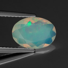 Opala multicolorido natural 1,12ct, transparente, transparente/translúcido