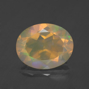 Opala multicolorido natural 1,63ct, corte oval, transparente