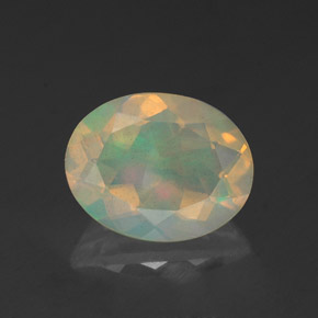 Opala multicolorido natural 1,52ct, transparente, transparente/translúcido