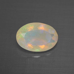 Opala multicolorido natural 1,38ct, transparente, transparente/translúcido
