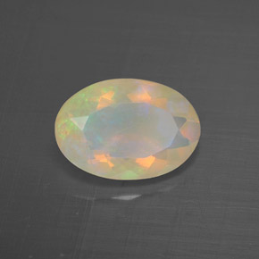 Opala multicolorido natural 1,38ct, transparente, transparente/translúcido