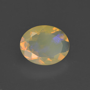Opala multicolorido natural 1,31ct, corte oval, transparente