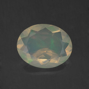 Opala multicolorido natural 1,19ct, corte oval, transparente
