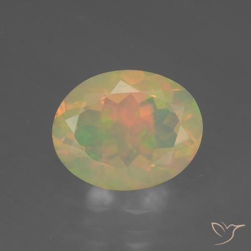 1.44ct Natural Multicolorido Opala, oval, Translúcido
