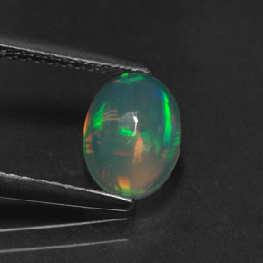 Opala multicolorido natural 0,92ct, transparente, transparente/translúcido