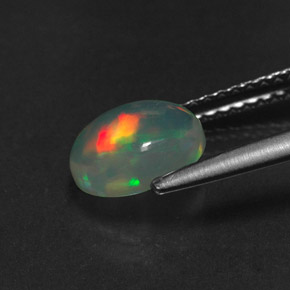 Opala multicolorido natural 0,92ct, transparente, transparente/translúcido