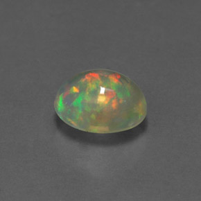 Opala multicolorido natural 1,11ct, corte oval, transparente