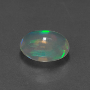 Opala multicolorido natural 1,28ct, corte oval, transparente