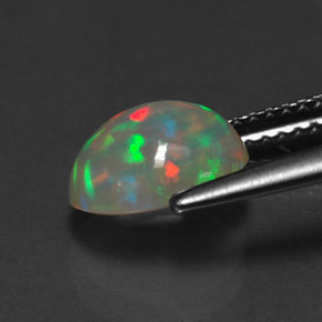 Opala multicolorido natural 1,37ct, transparente, transparente/translúcido
