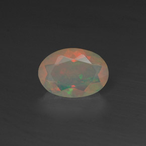 Opala multicolorido natural 0,45ct, transparente, transparente/translúcido
