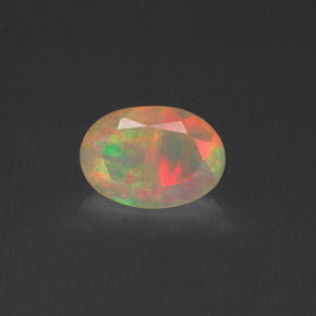 Opala multicolorido natural 0,46ct, transparente, transparente/translúcido