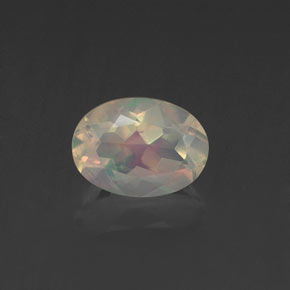 Opala multicolorido natural 0,62ct, corte oval, transparente