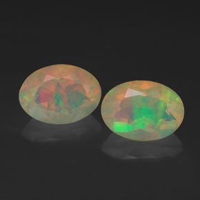 Pedras preciosas de opala multicolorido natural de  ct, transparente, transparente/translúcido