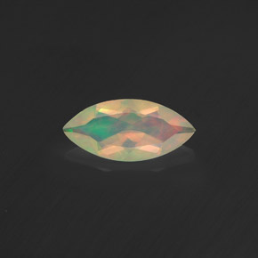 Opala multicolorido natural 0,56ct, marquise, transparente