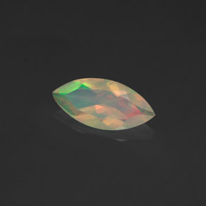 Opala multicolorido natural 0,56ct, marquise, transparente