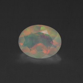Opala multicolorido natural 1,01ct, corte oval, transparente
