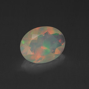 Opala multicolorido natural 1,01ct, corte oval, transparente
