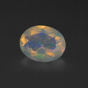 Opala multicolorido natural 1,15ct, corte oval, transparente