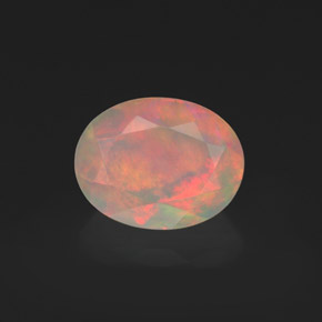 Opala multicolorido natural 1,36ct, transparente, transparente/translúcido