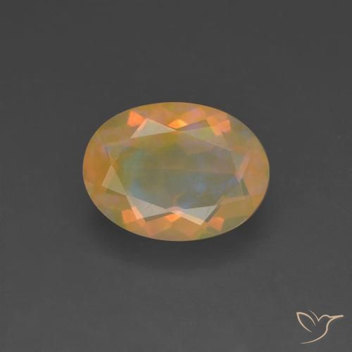 1.07ct Natural Multicolorido Opala, oval, Translúcido