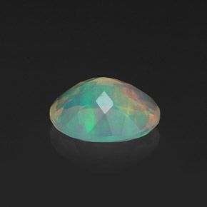 Opala multicolorido natural 1,18ct, corte oval, transparente