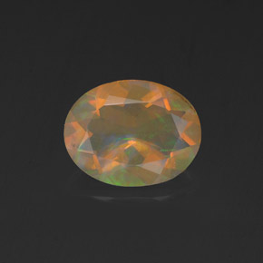 Opala multicolorido natural 0,96ct, corte oval, transparente