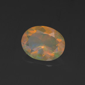 Opala multicolorido natural 0,96ct, corte oval, transparente