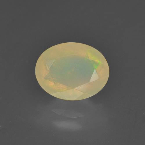 Opala multicolorido natural 1,24ct, corte oval, translúcido