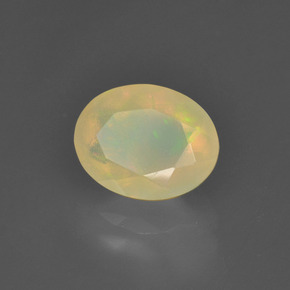 Opala multicolorido natural 1,24ct, corte oval, translúcido