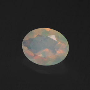 Opala multicolorido natural 1,05ct, corte oval, transparente