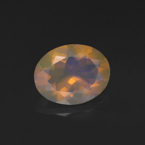 Opala multicolorido natural 1,14ct, corte oval, transparente