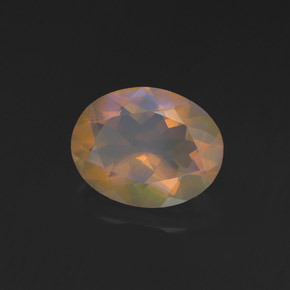 Opala multicolorido natural 1,14ct, corte oval, transparente