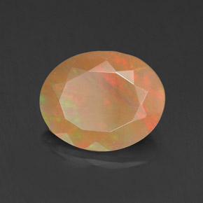 Opala multicolorido natural 1,43ct, corte oval, opaco