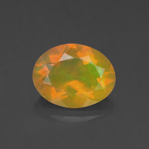 Opala multicolorido natural 1,21ct, corte oval, transparente